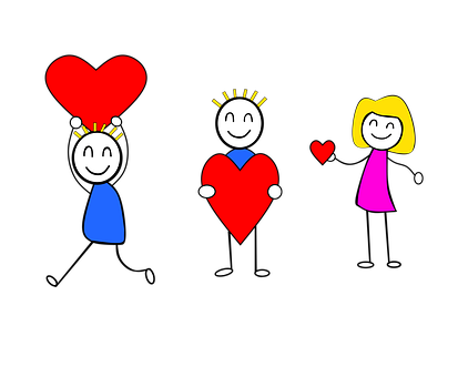 Childlike Drawingof Love PNG image