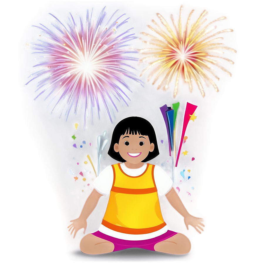 Children And Fireworks Png 17 PNG image