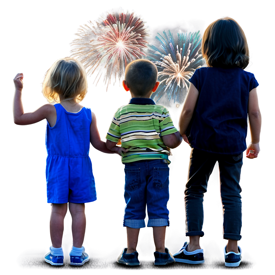 Children And Fireworks Png 6 PNG image