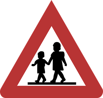 Children Crossing Sign PNG image