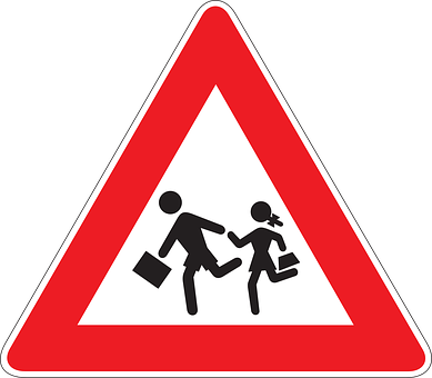 Children Crossing Sign PNG image