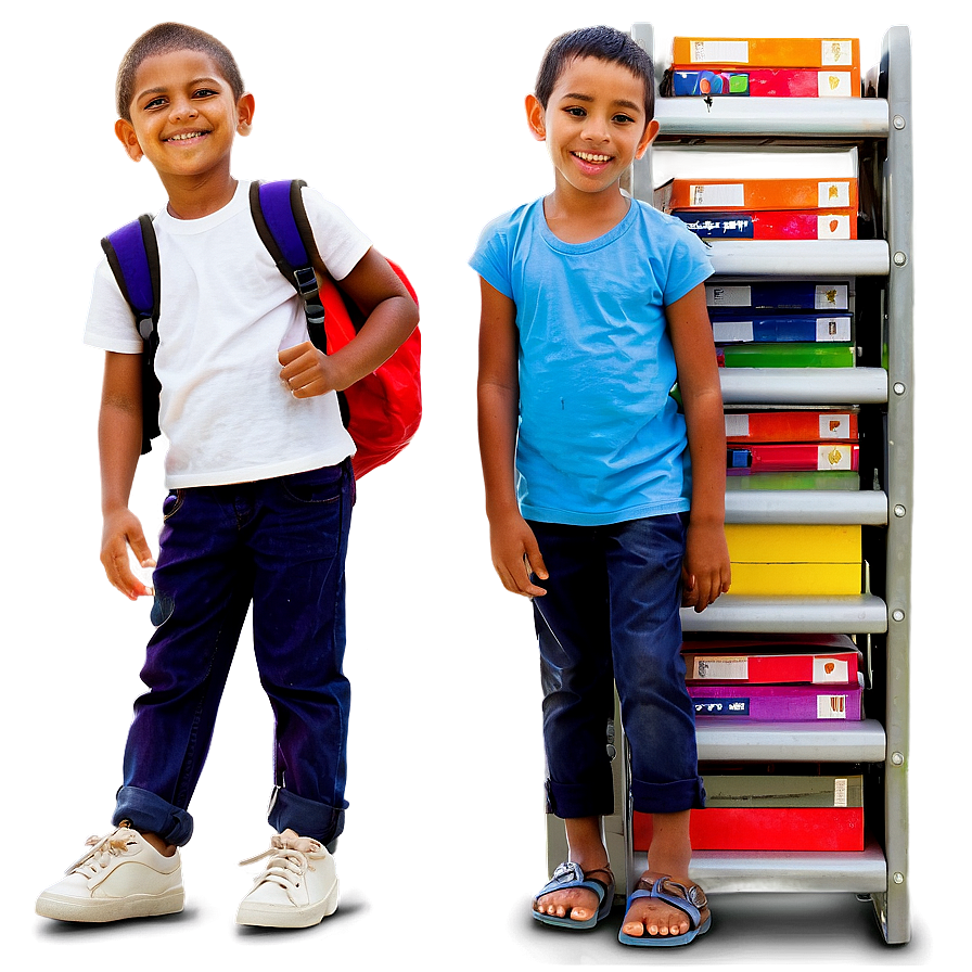 Children In Library Png Jgk87 PNG image