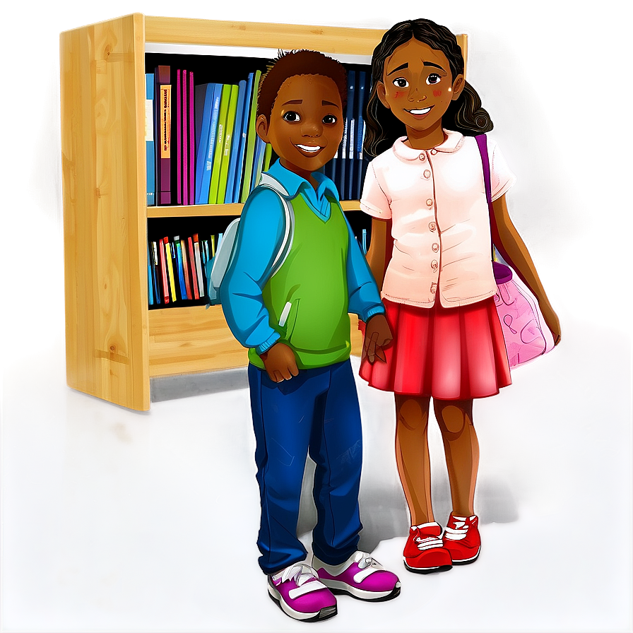 Children In Library Png Ltp PNG image