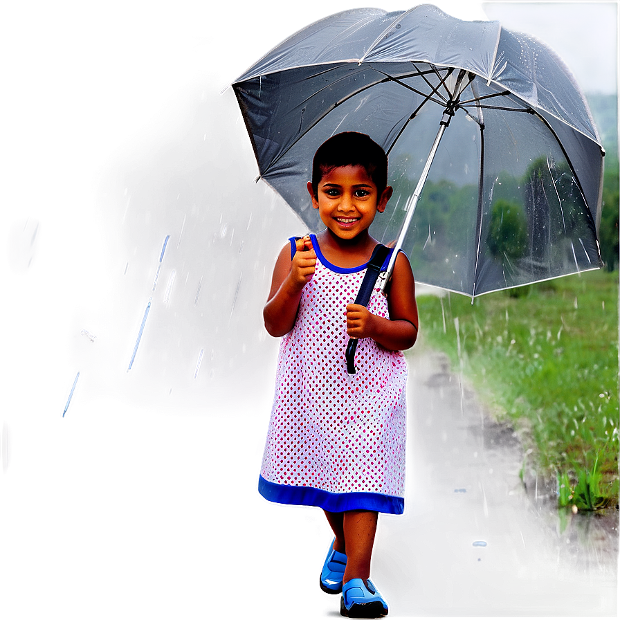 Children In Rain Png 05242024 PNG image