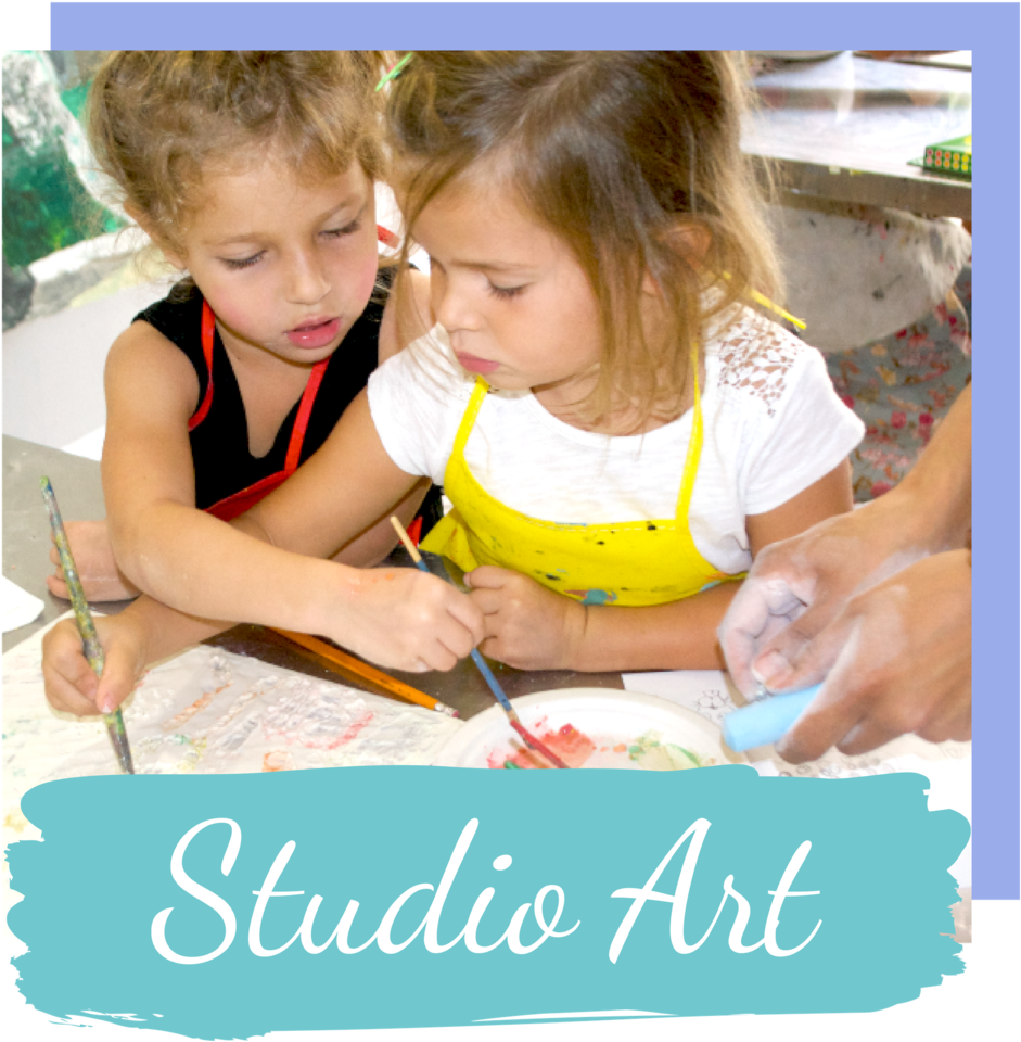 Children Painting Studio Art Session PNG image