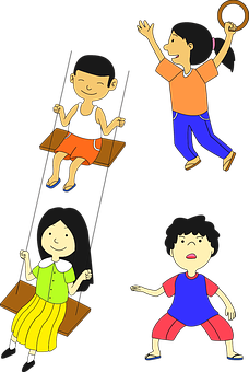 Children_ Playing_ Cartoon PNG image