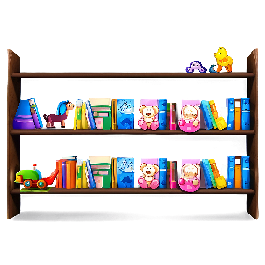 Children's Bookshelf Theme Png Cta PNG image