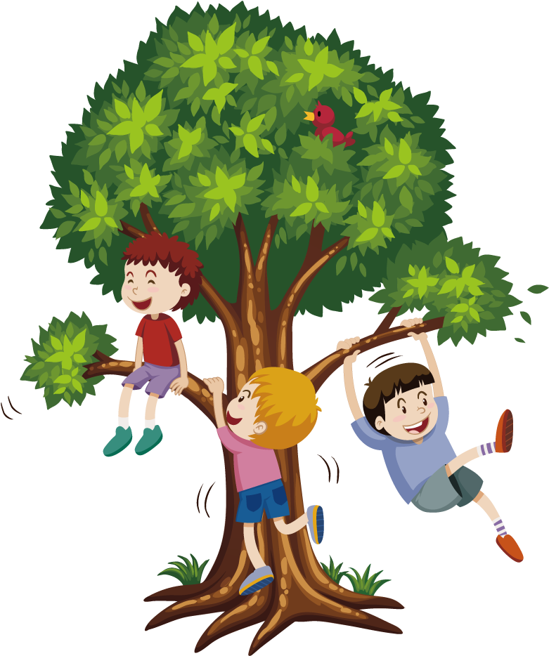 Children Tree Climbing Adventure PNG image