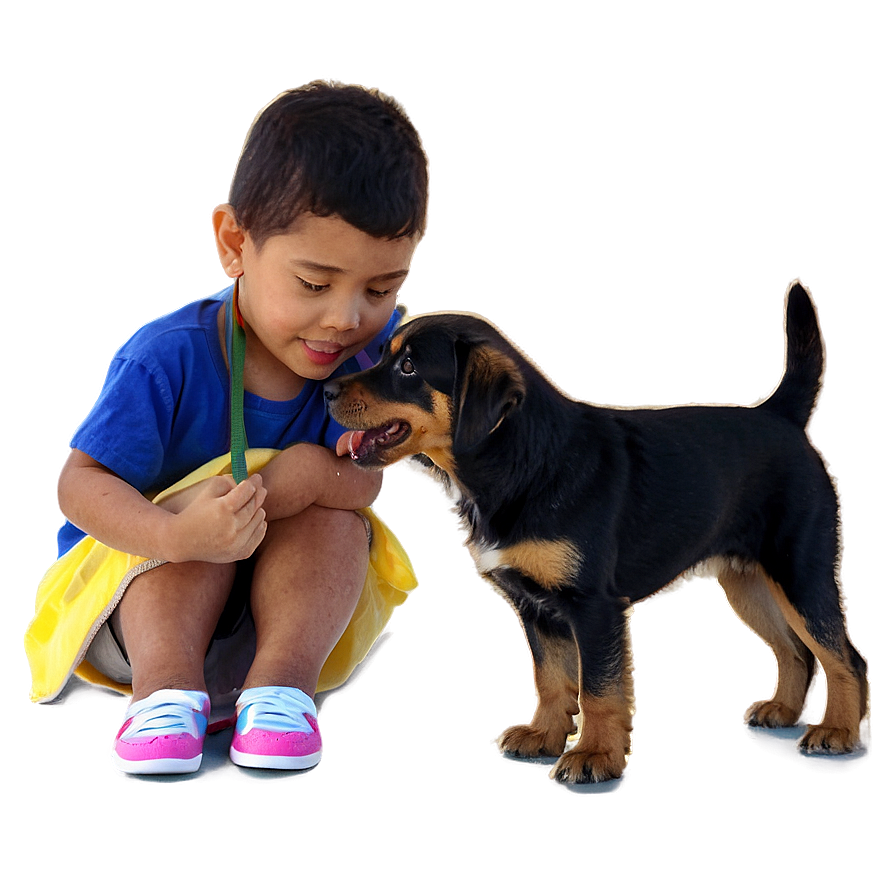 Children With Pets Png Psv PNG image