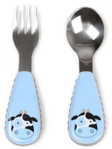 Childrens Cow Themed Cutlery Set PNG image