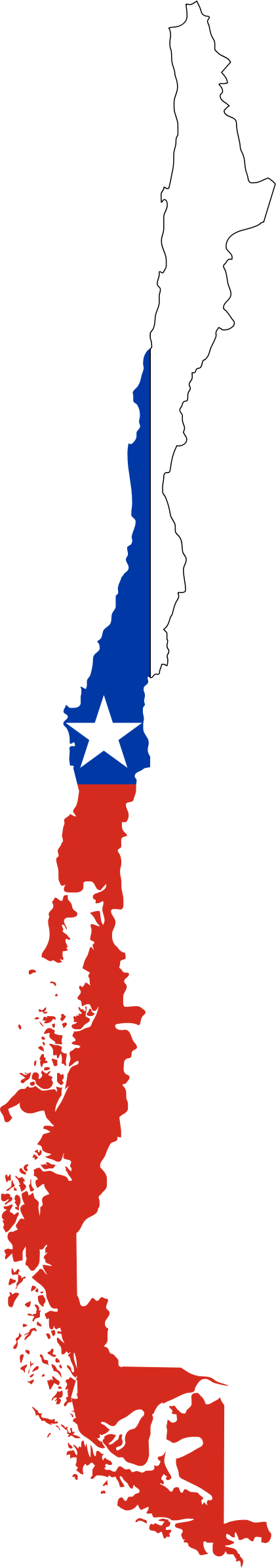 Chile Flag Map PNG image