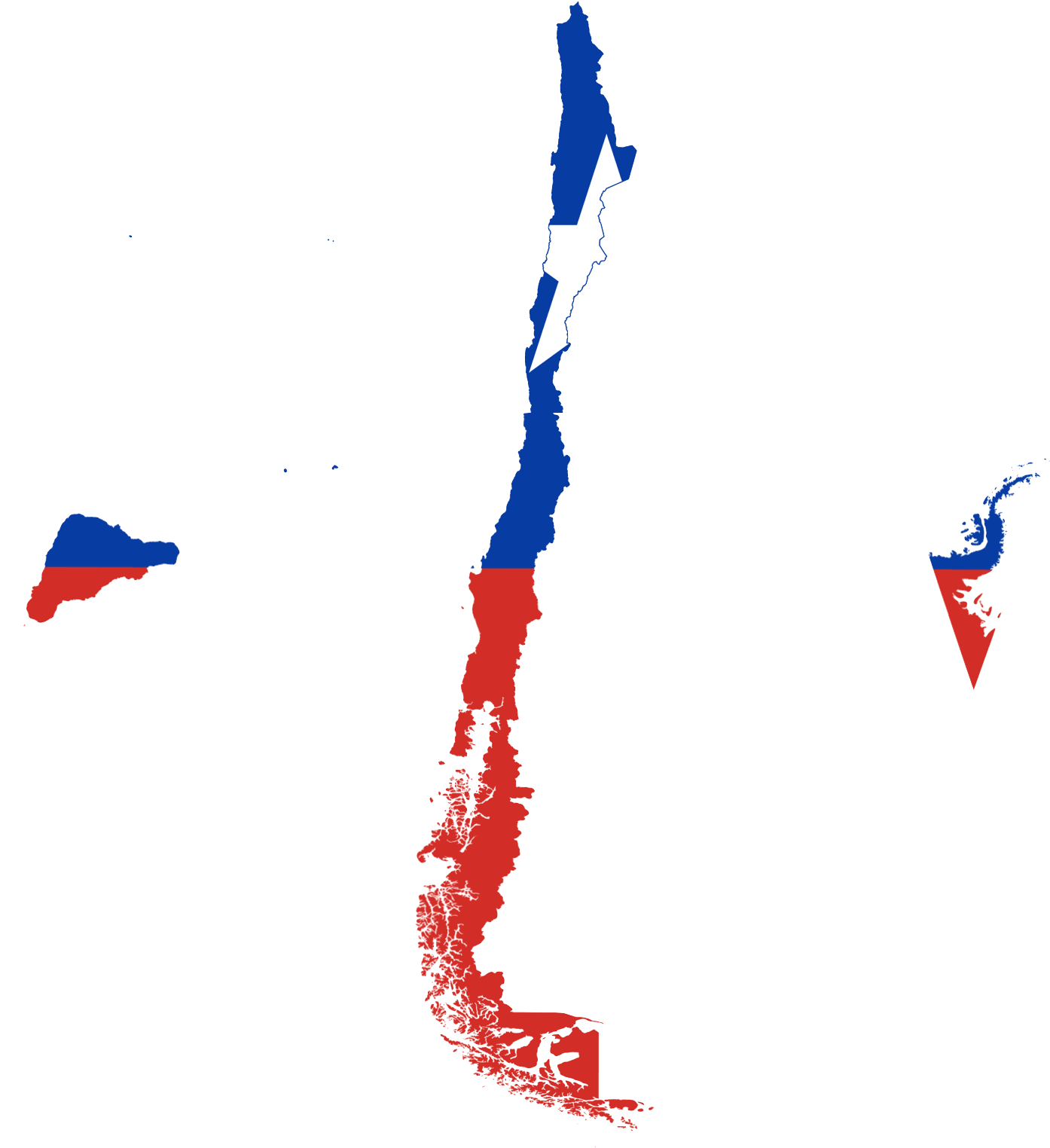 Chile Political Map Colors PNG image
