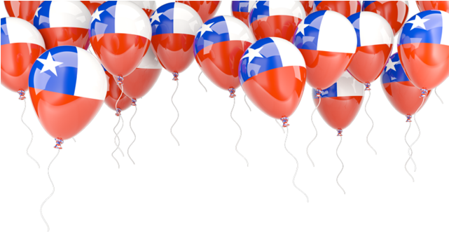 Chilean Flag Balloons Celebration PNG image