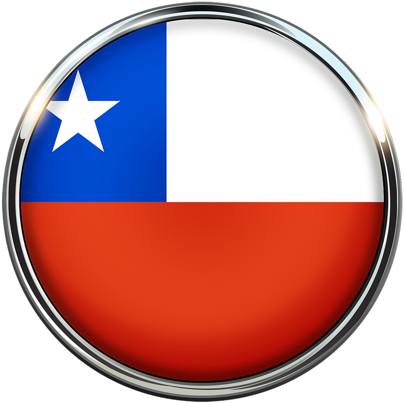 Chilean Flag Button PNG image