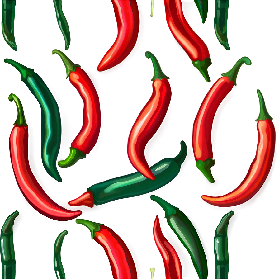 Chili Pepper Pattern Png 06122024 PNG image