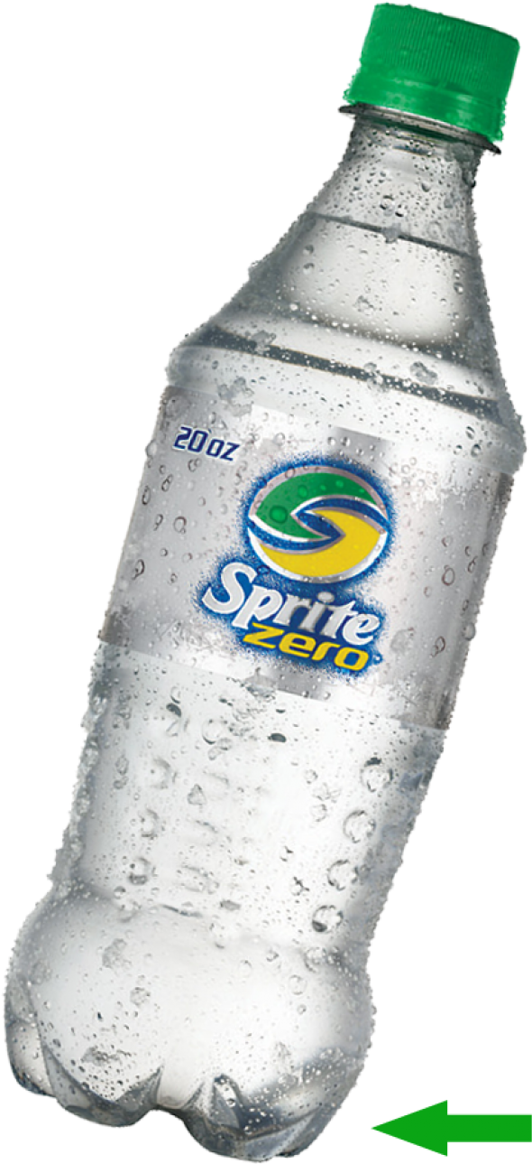 Chilled Sprite Zero Bottle PNG image