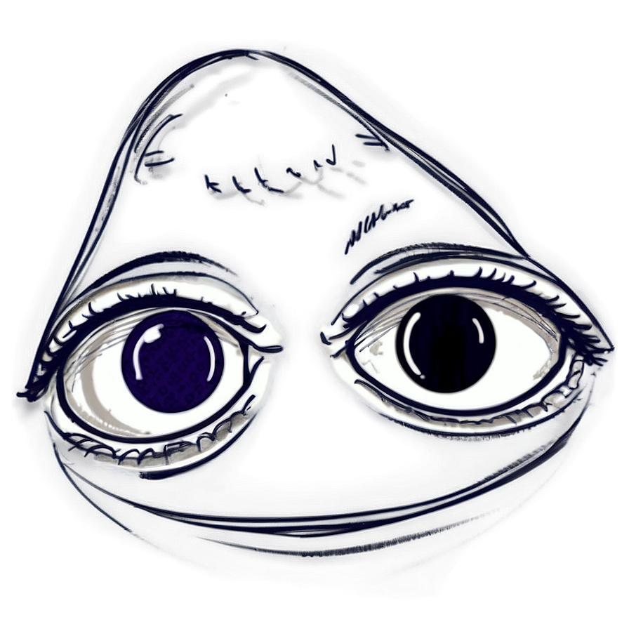 Chilling Eyes Sketch Png 05252024 PNG image