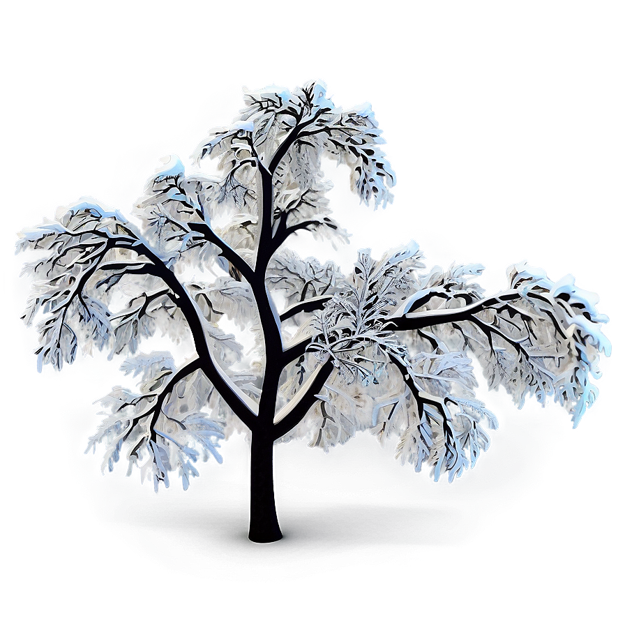 Chilly Snow Trees Png Bdv PNG image