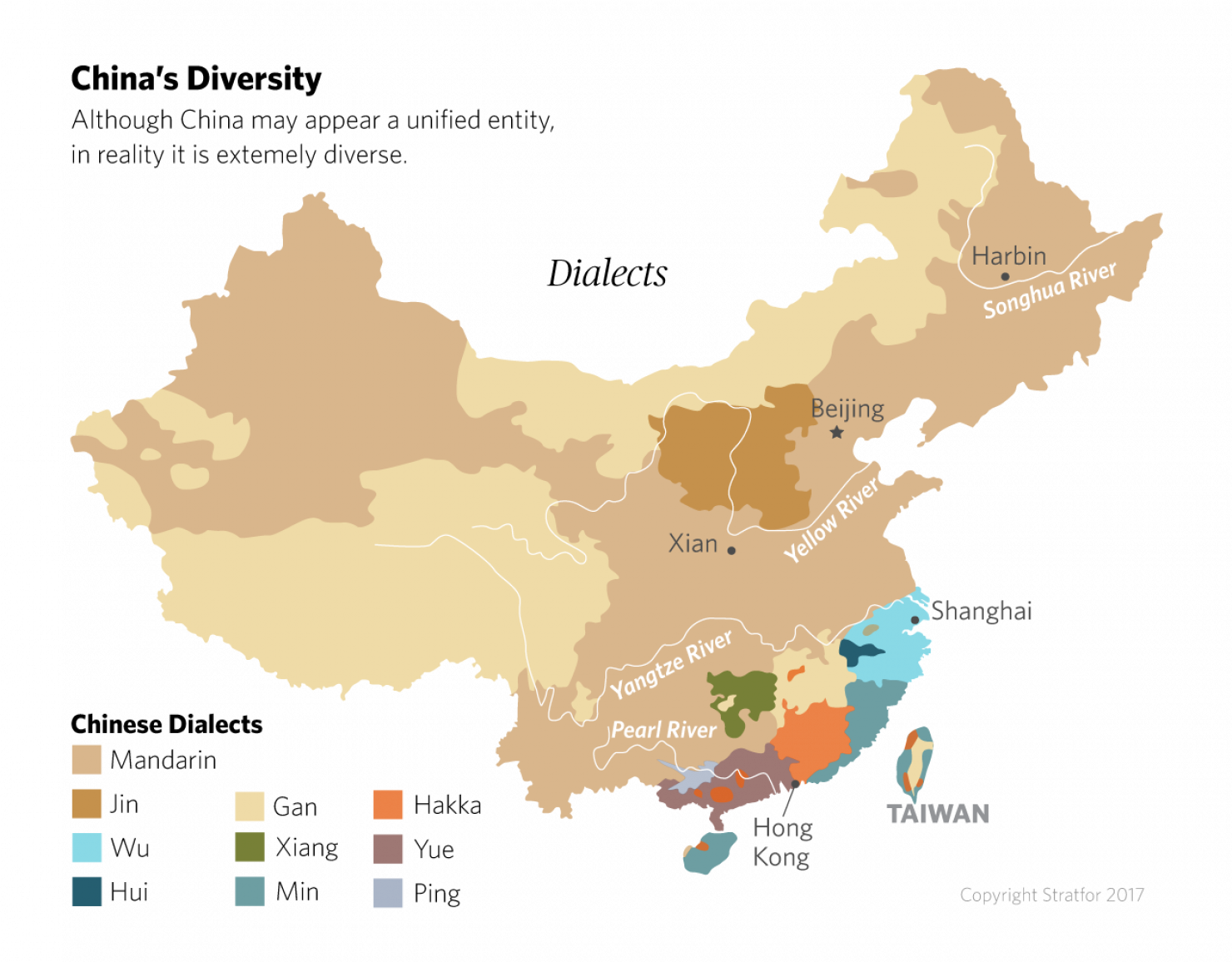 China Linguistic Diversity Map PNG image