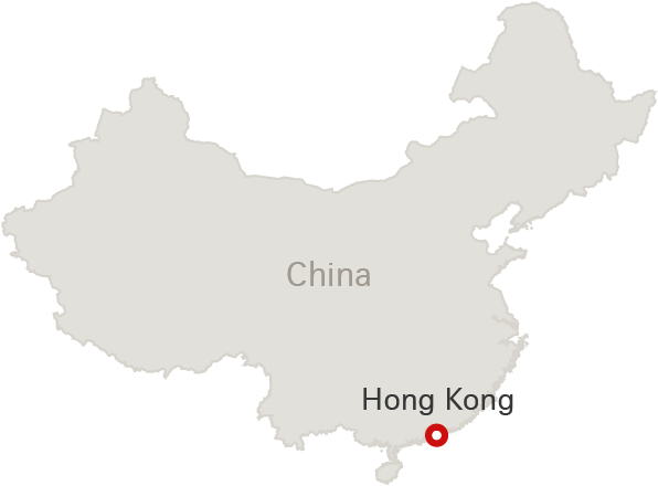 China Map Hong Kong Highlighted PNG image