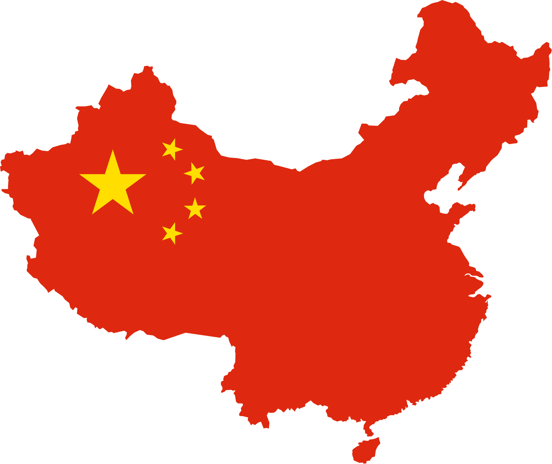 China Mapwith Flag PNG image