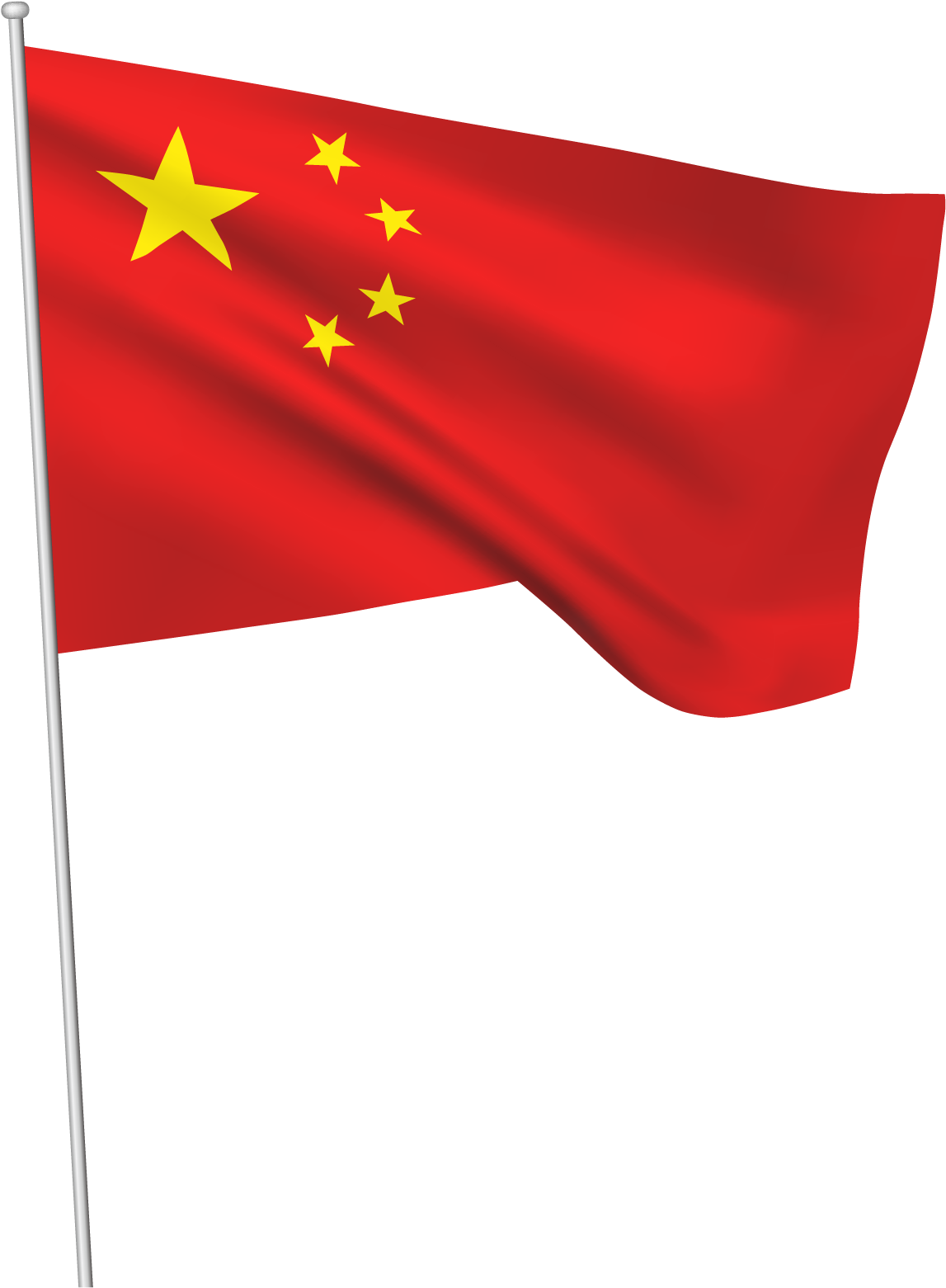 China National Flag Waving PNG image