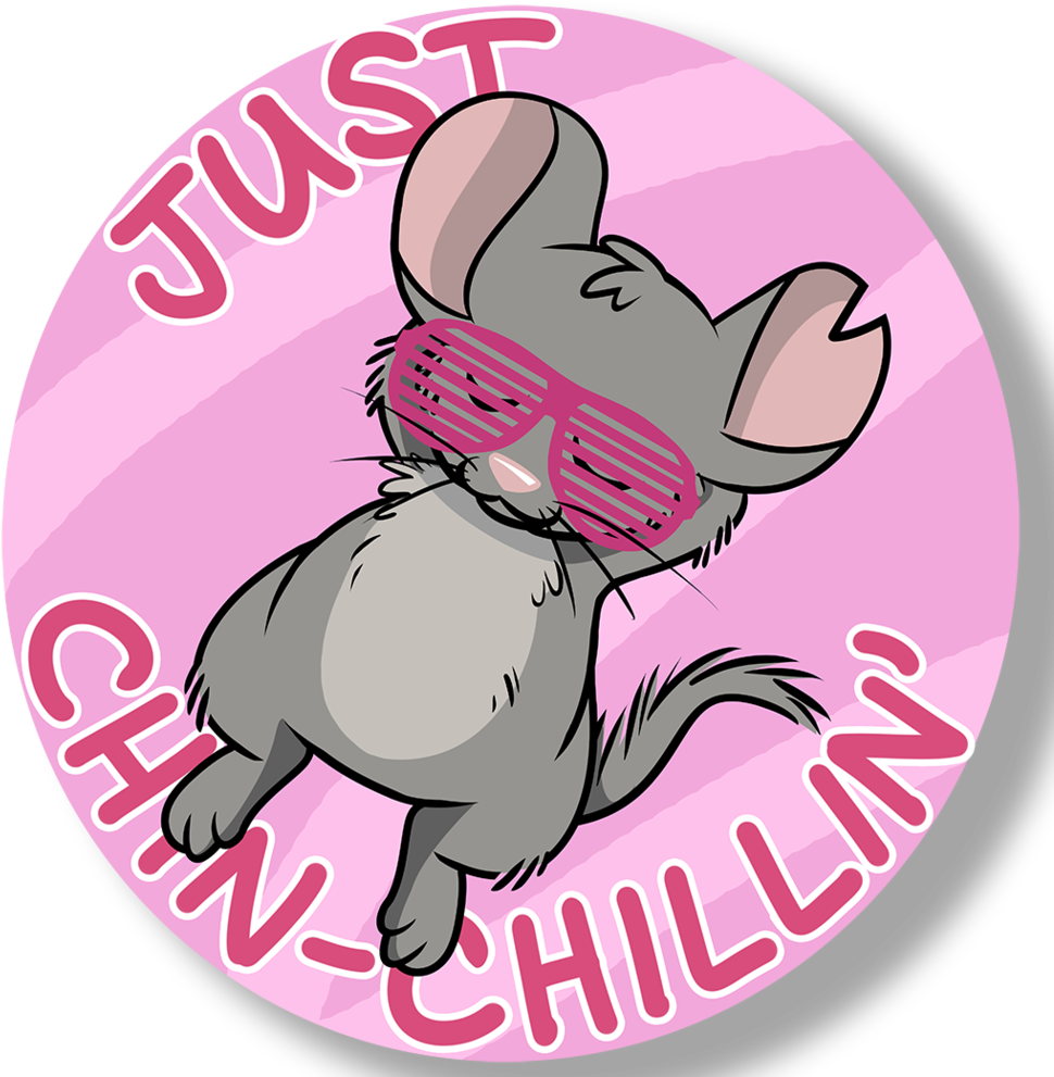 Chinchilla Just Chillin Sticker PNG image