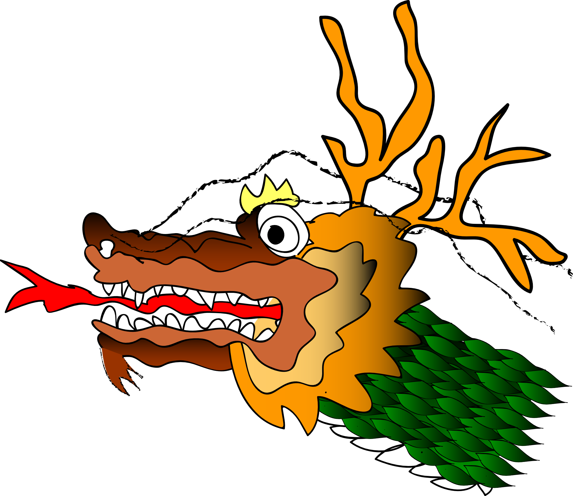 Chinese Dragon Cartoon Illustration PNG image