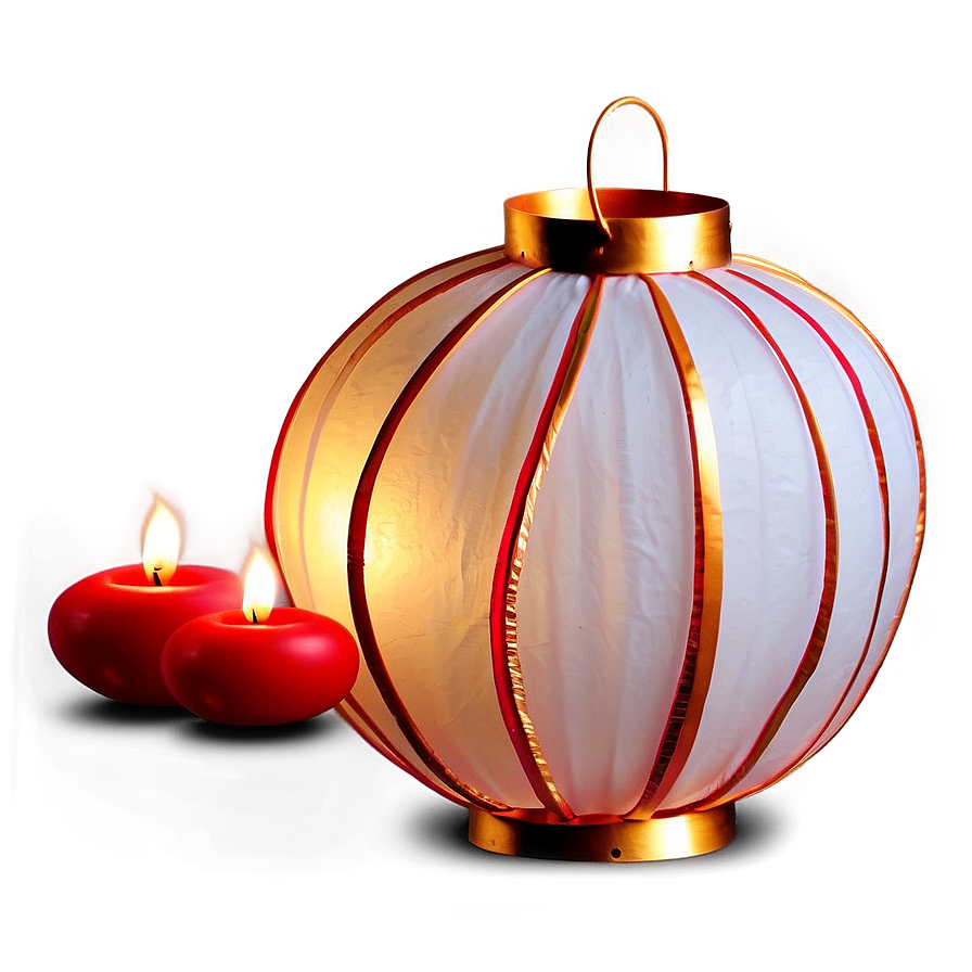 Chinese Lantern With Candle Png Oxw40 PNG image