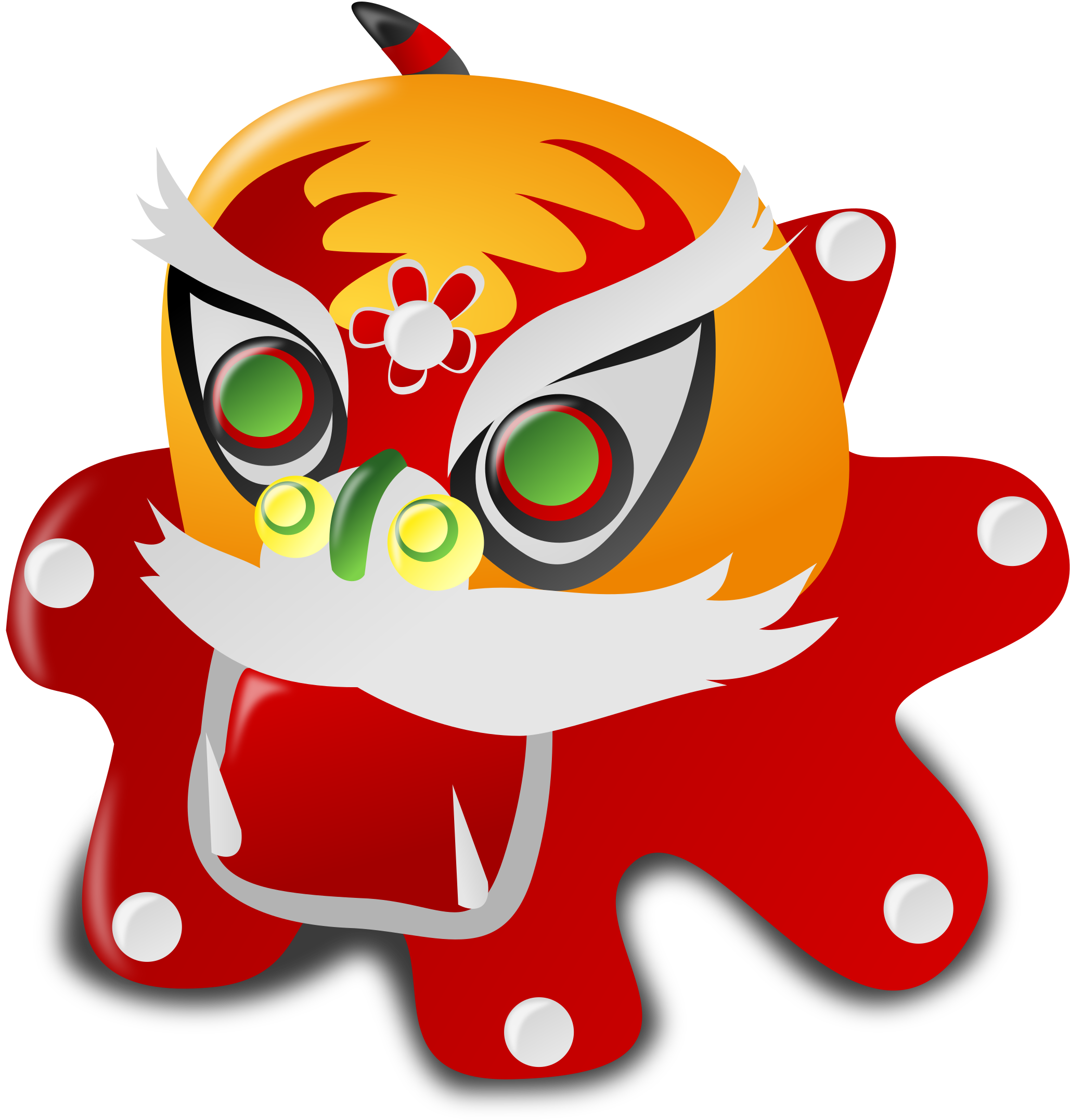 Chinese New Year Lion Dance Graphic PNG image