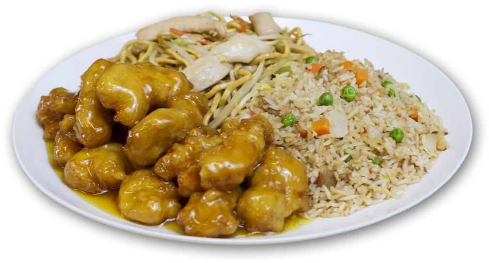 Chinese Takeout Combo Plate PNG image