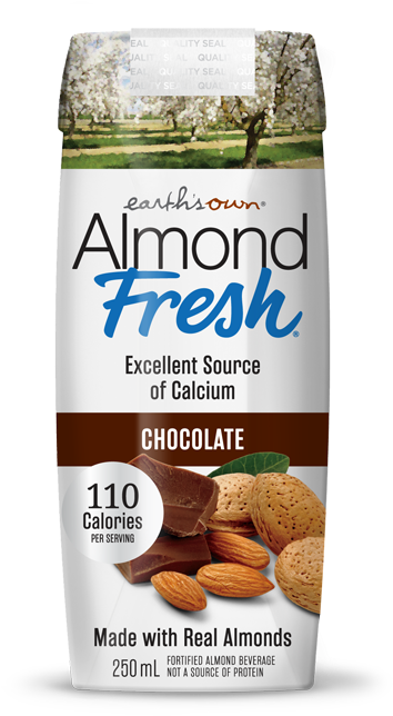 Chocolate Almond Milk Product Packaging PNG image