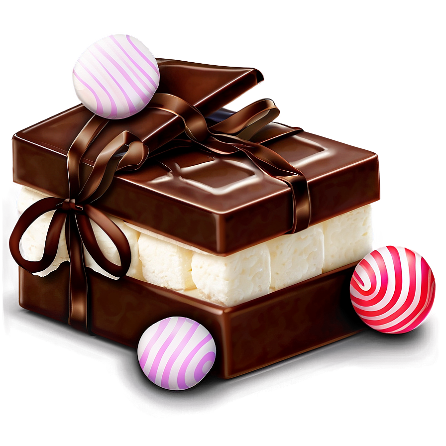 Chocolate And Marshmallow Box Png Dmd PNG image