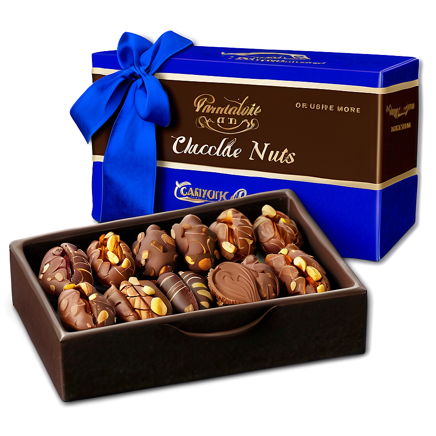 Chocolate And Nuts Box Png Vqm PNG image