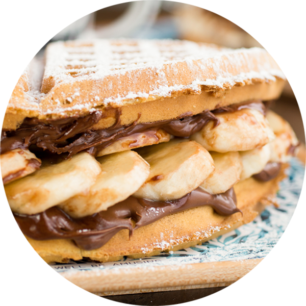 Chocolate Banana Waffle Delight.jpg PNG image