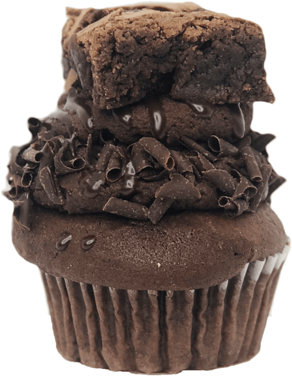 Chocolate Brownie Cupcake Delicious Treat PNG image