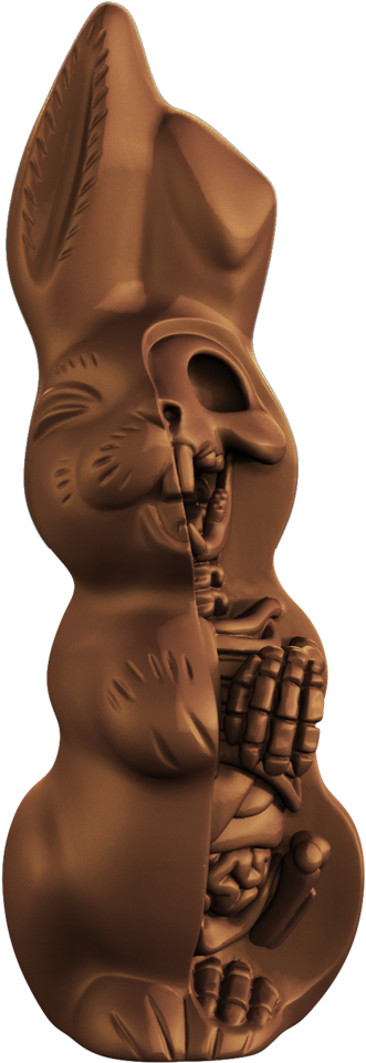 Chocolate Bunny Sculpture PNG image