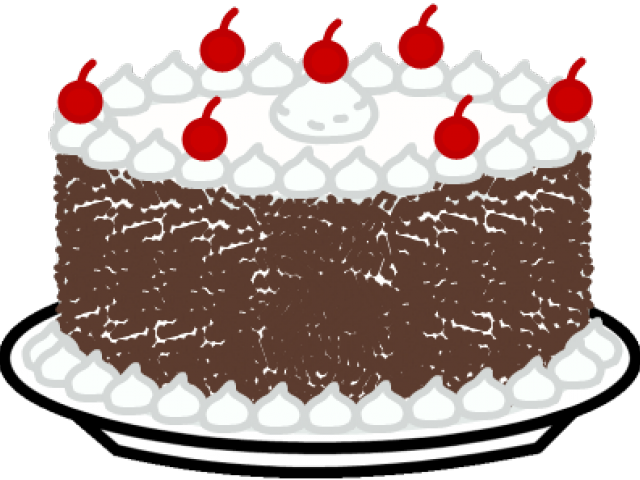 Chocolate Cake With Cherries Logo PNG image