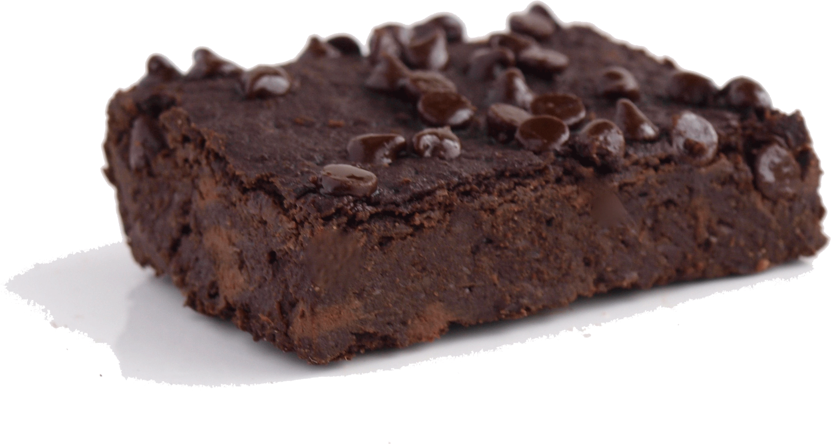 Chocolate Chip Brownie Closeup PNG image