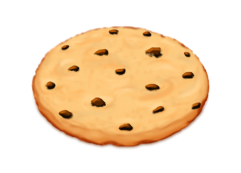 Chocolate Chip Cookie Black Background PNG image