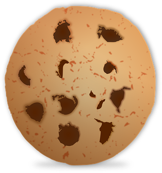 Chocolate Chip Cookie Dark Background PNG image