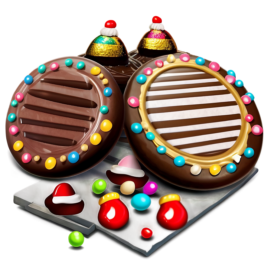 Chocolate Christmas Cookie Varieties Png 06202024 PNG image