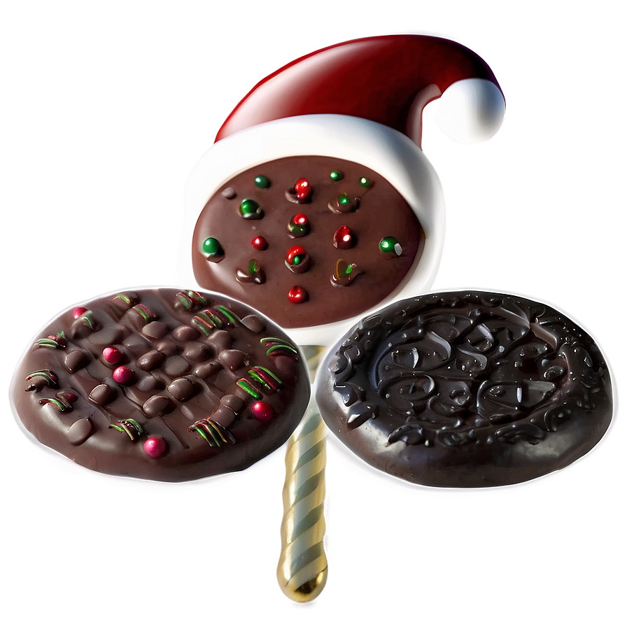 Chocolate Christmas Cookie Varieties Png Qre42 PNG image