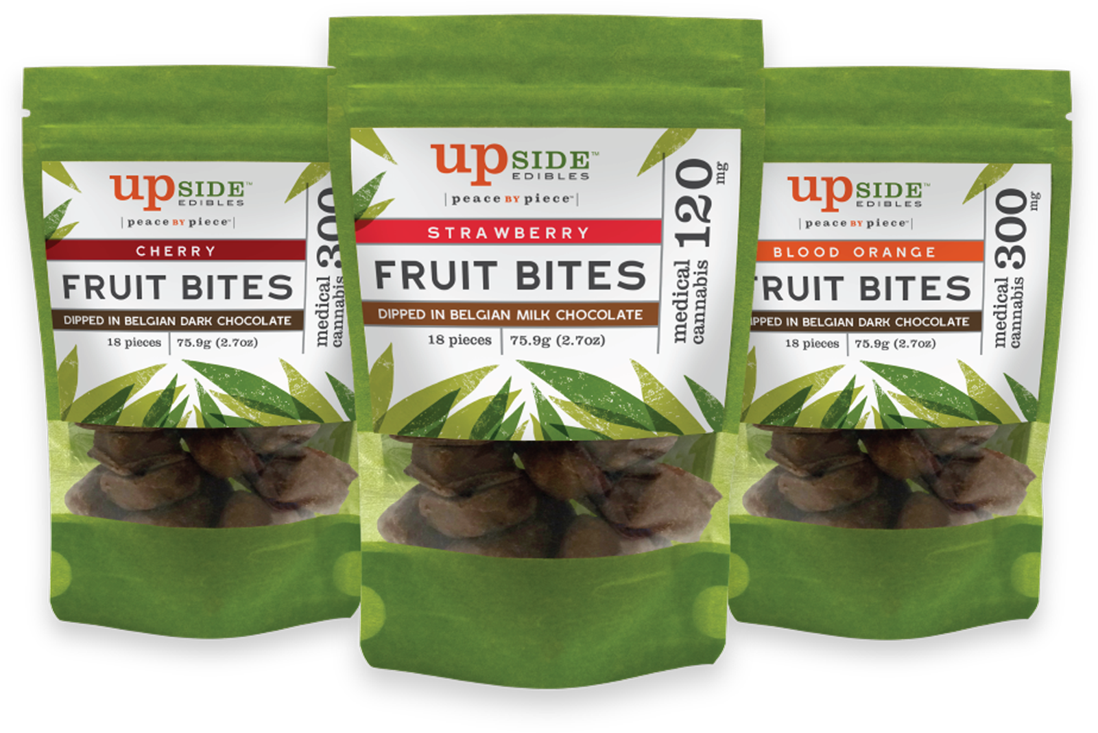 Chocolate Covered Fruit Bites Packaging PNG image