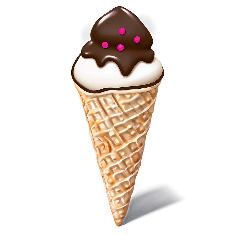 Chocolate Dipped Waffle Cone Png 06282024 PNG image