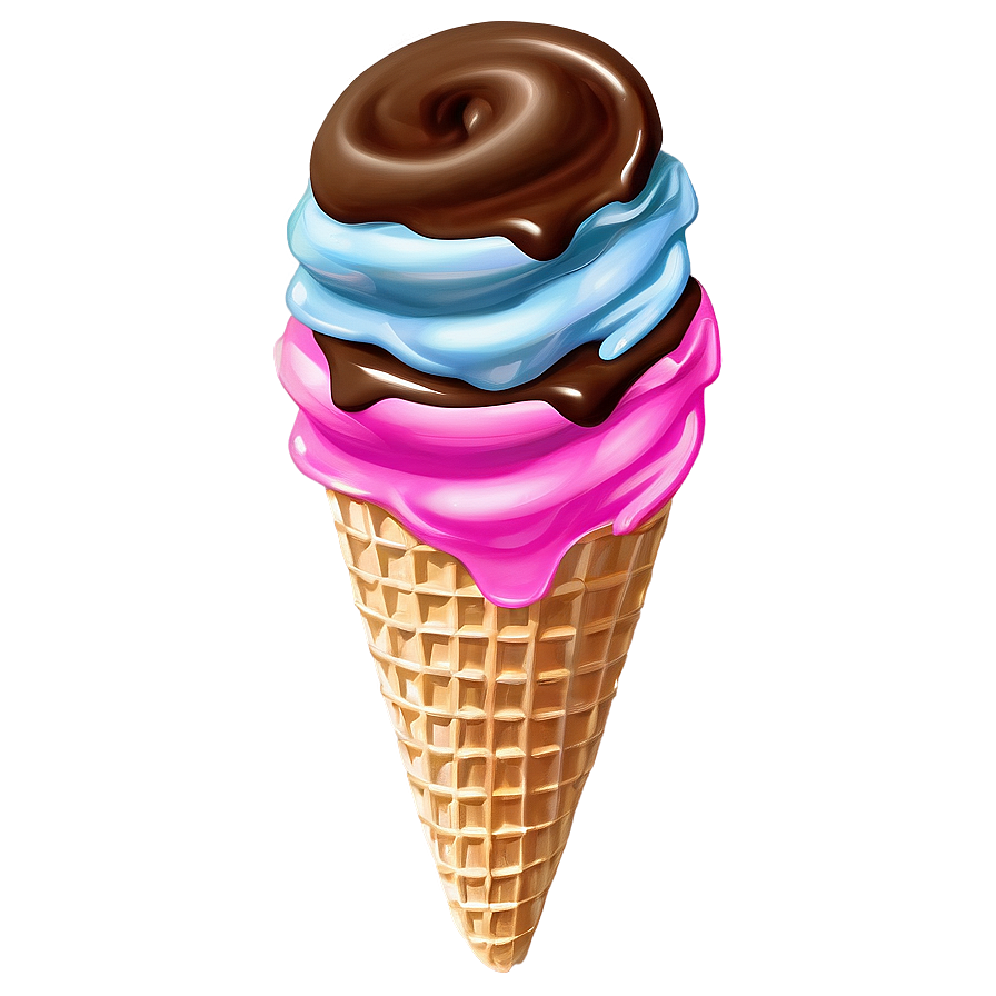 Chocolate Dipped Waffle Cone Png 06282024 PNG image