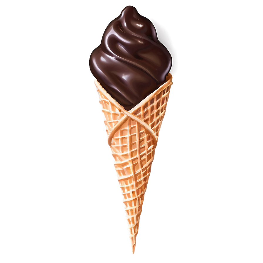 Chocolate Dipped Waffle Cone Png Atu PNG image