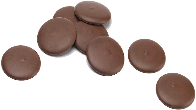 Chocolate Discs Top View PNG image