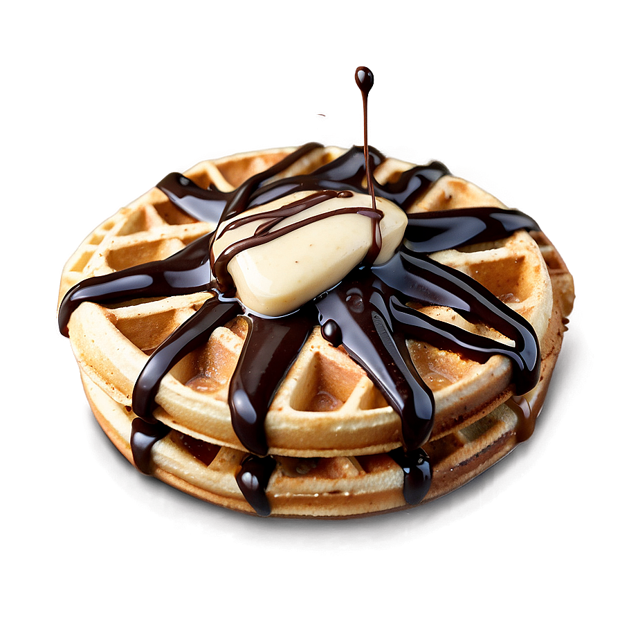 Chocolate Drizzle Waffle Png Dxn PNG image