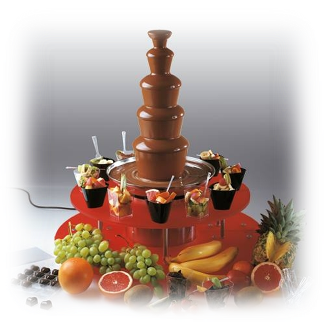 Chocolate Fountain Fruit Display PNG image